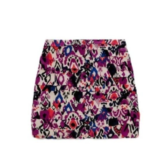 ZARA DRAPED PRINTED SKIRT MULTICOLORED | 7484/077 SIZE XS - Picture 2 of 10